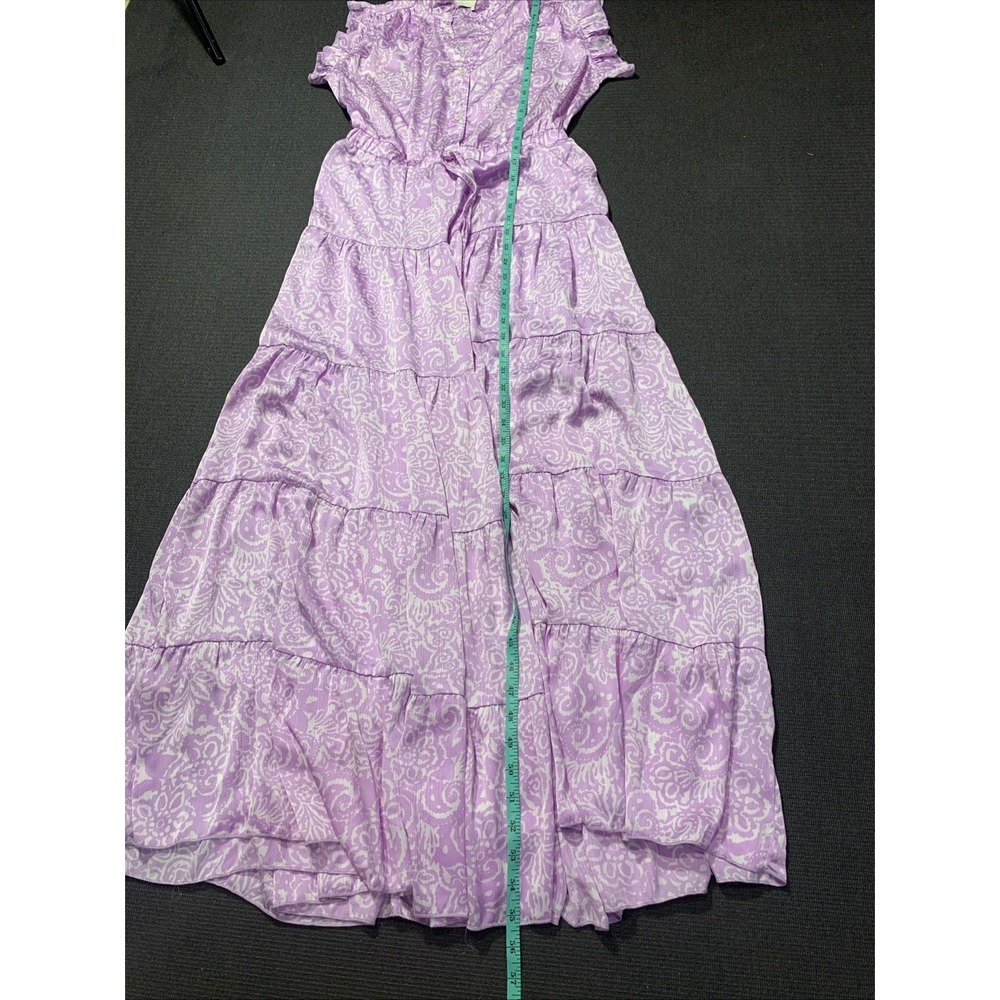 Pinch Romantic Tiered Paisley Print Maxi Dress - Lavender Size‎ Large - Picture 7 of 7